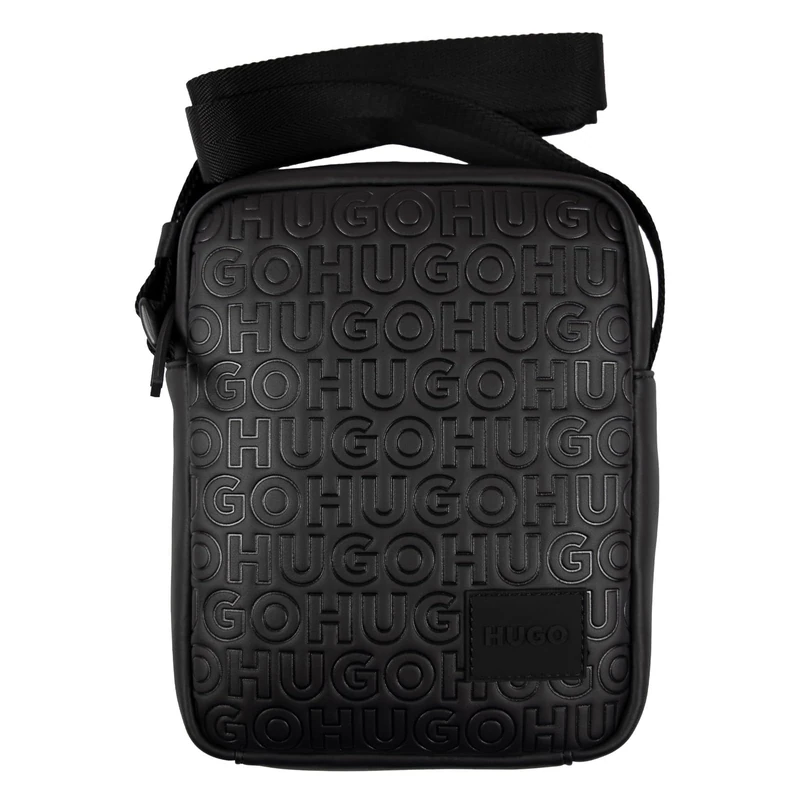 HUGO Men Ethon2.0hi_mn_ns Zip Reporter Crossbody Bag, Black, One Size
