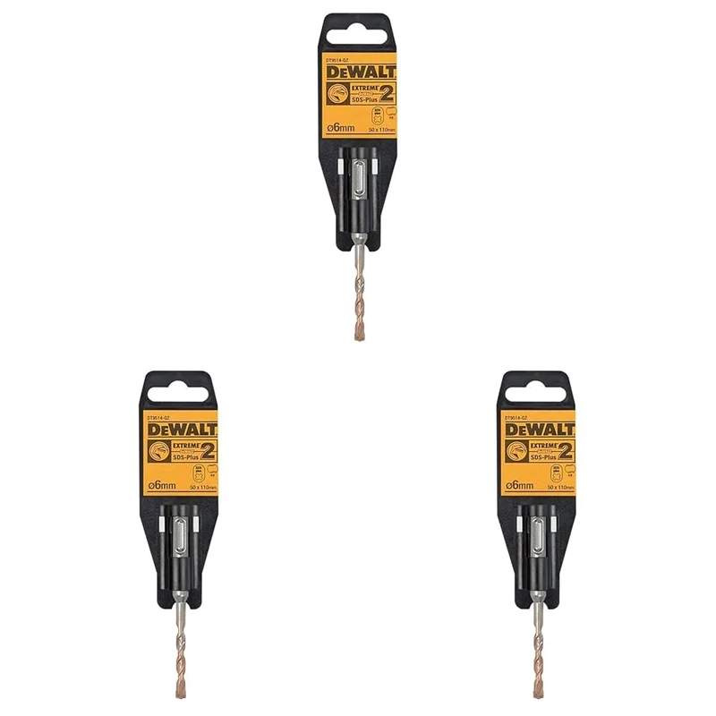 Dewalt DT9514QZ 6 x 110 mm Extreme 2 SDS Plus Drill Bit (Pack of 3)