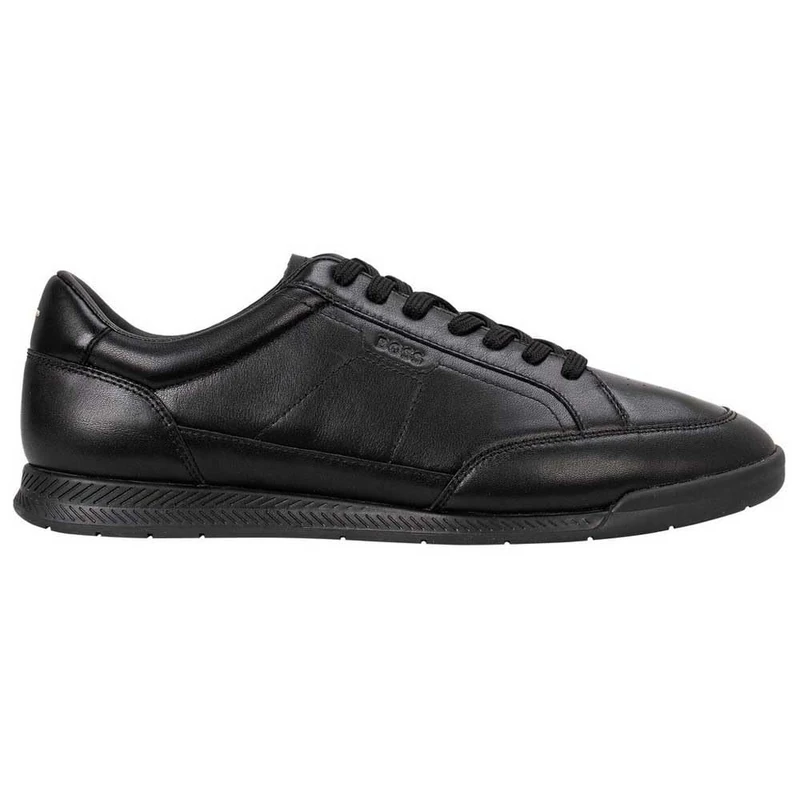 BOSS Men's Nitan_Lowp_bu Low-Profile Trainers, Black, 11 UK
