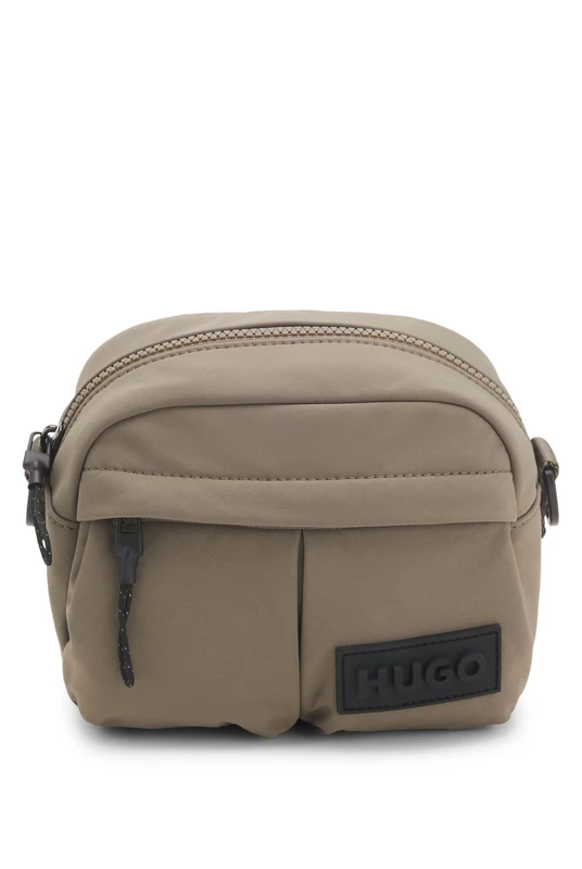 HUGO Men's Taric_ew Crossbody Bag, Medium Grey, One Size