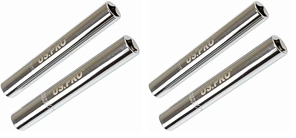 US PRO Tools 10MM + 12MM Extra Deep Glow Plug Sockets 6PT 3/8" DR 3647 (Pack of 2)