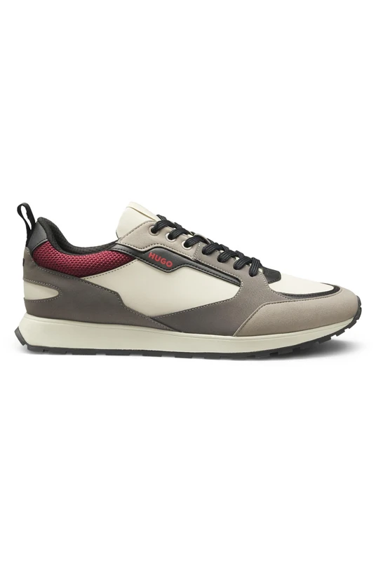 Hugo Men's Icelin_Runn_pupes Trainers, Open Grey, 8 UK