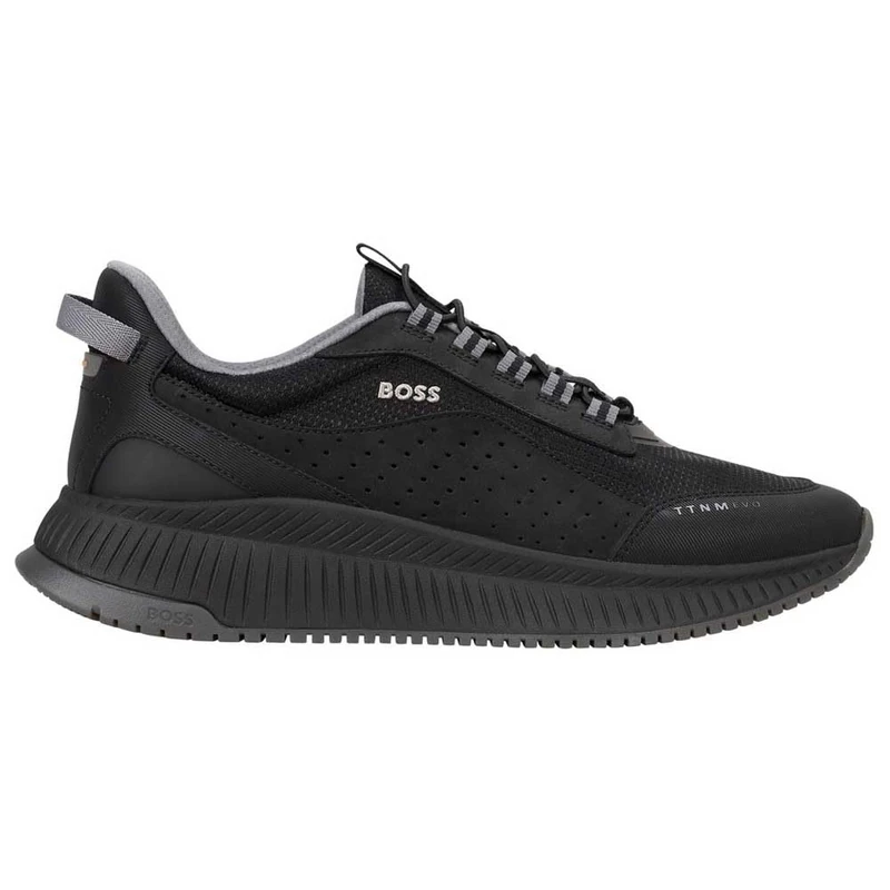 BOSS Men's Ttnm Evo_Runn_menutp Trainers, Black, 12 UK