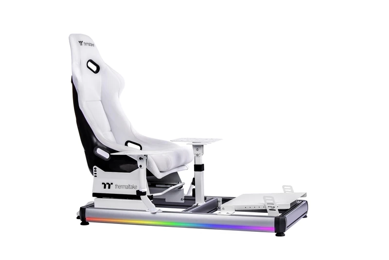 Thermaltake GF500 Flight Simulator Cockpit | Flight Rig | SimRig | Realistic Pilot Seat | Snow - Image 1