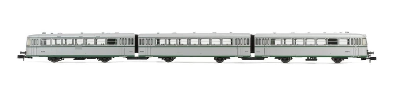Arnold HN2352 RENFE, 3-unit diesel railcar 591.300, silver livery without UIC markings, epIII Diesel Locomotive