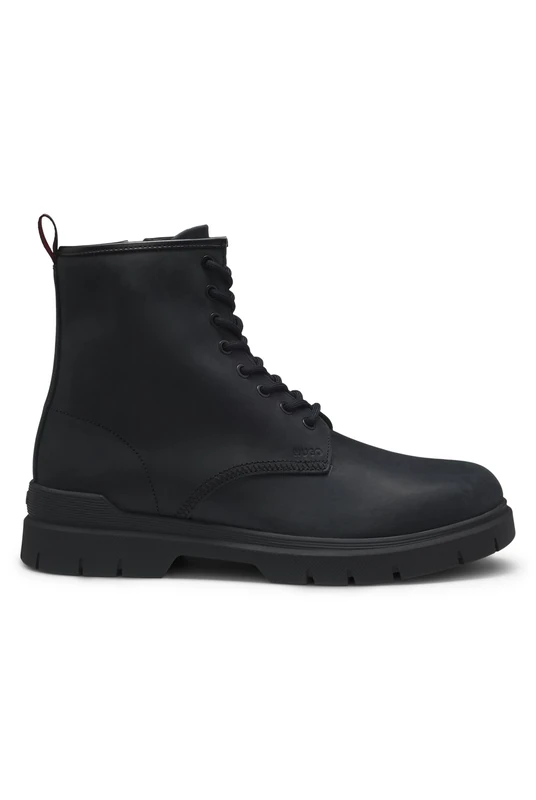 HUGO Mens Ryan halb Leather half boots with embossed logo Size 12 - Image 1