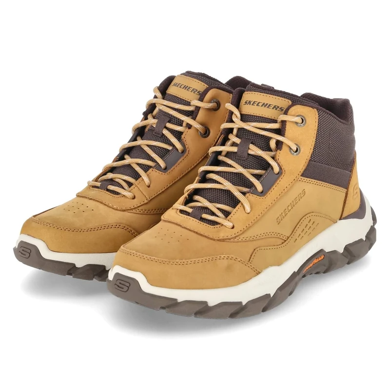 Skechers Men's Santoro Hopkins Hiking Boot, Wheat Leather/Synthetic/Mesh, 12 UK