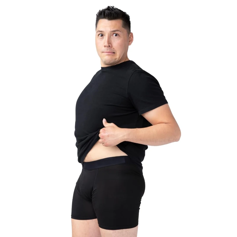 tootles 3.0 Mens Boxer Briefs - Flatulence Filtering Underwear, Black, S - Image 1
