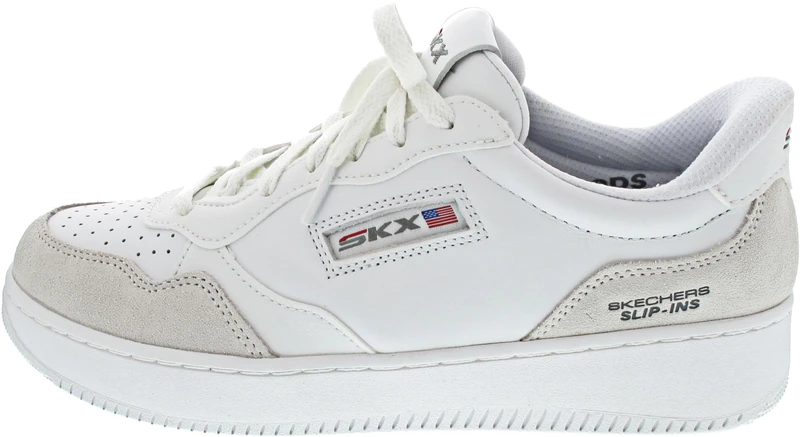 Skechers Men's Sport Court 2.0 KONOR Trainers, White Leather/Pig Suede/White Trim^, 9 UK
