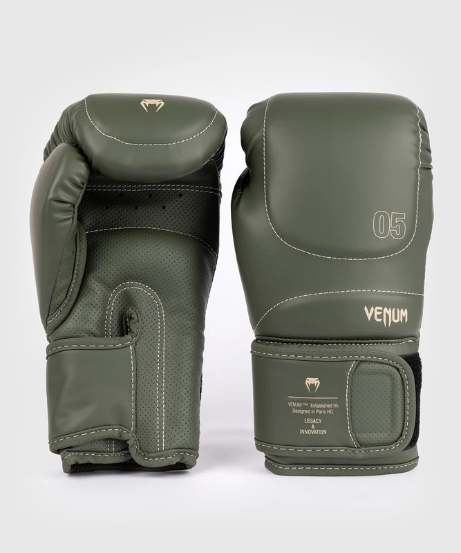 Venum Impact Evo Boxing Gloves, Army Green, 12 Oz