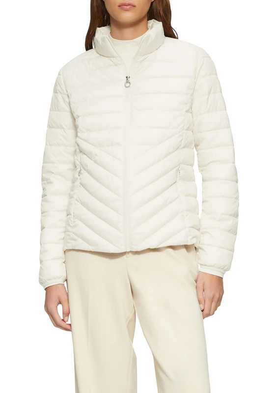 s.Oliver Women's 2164698 Quilted Jacket, 0330_Wollweiß, 18