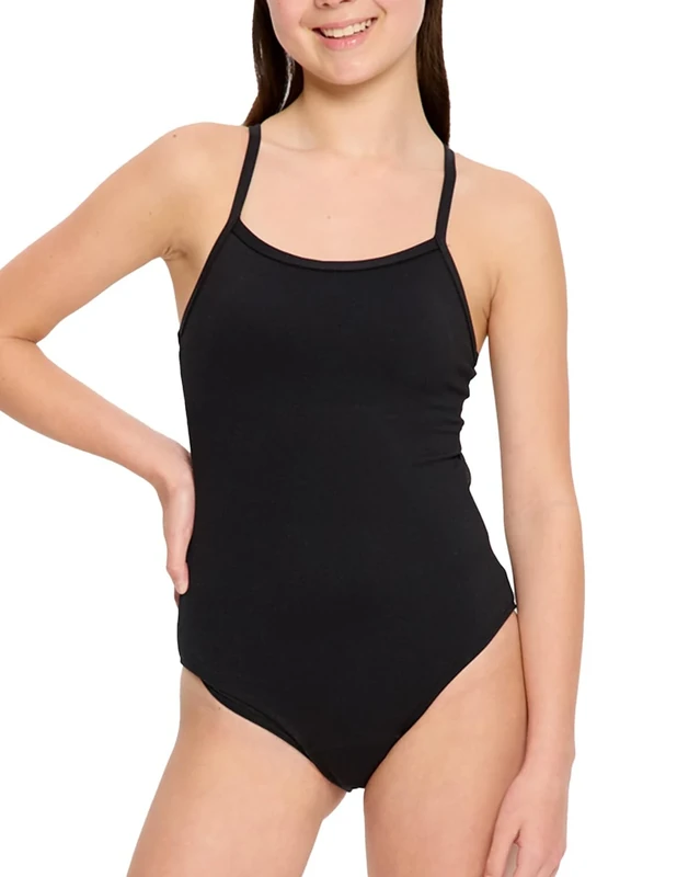 Modibodi Teen Leakproof Swimsuit - 10ml Absorbency Black Y14-16
