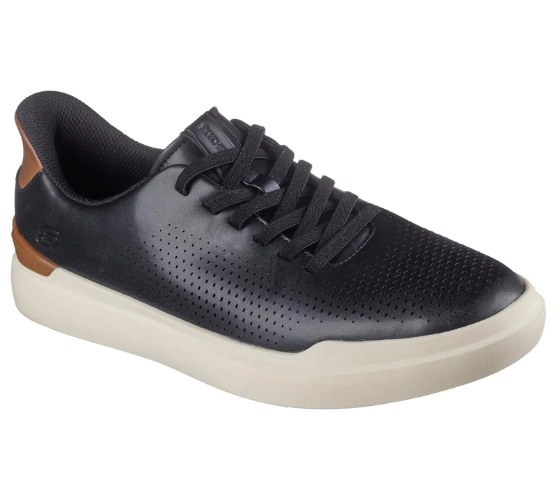 Skechers Men's Owen Connell Slip-On Sneakers, Black Synthetic, 9.5 UK - Image 1