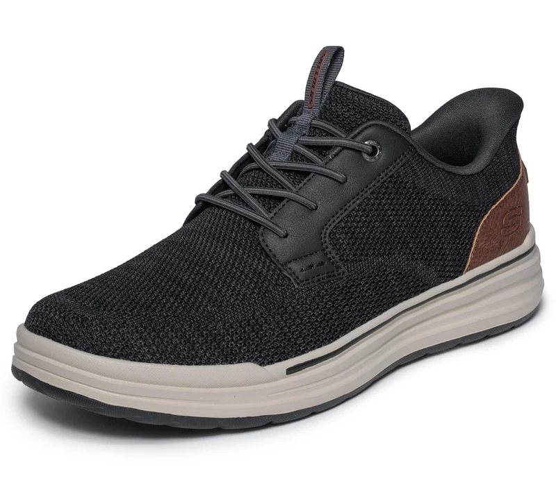 Skechers Men's Sterling Ramone Trainers, Black Knitted Mesh, 6 UK - Image 1