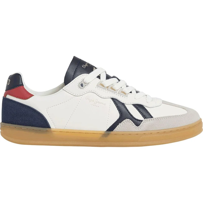 Pepe Jeans Men's Ball Origin M Sneak, White Mousse White, 9 UK - Image 1