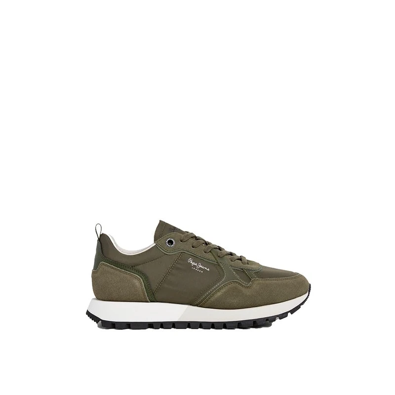 Pepe Jeans Men's ARI Soft M Sneak, Green (Khaki Green), 9.5 UK