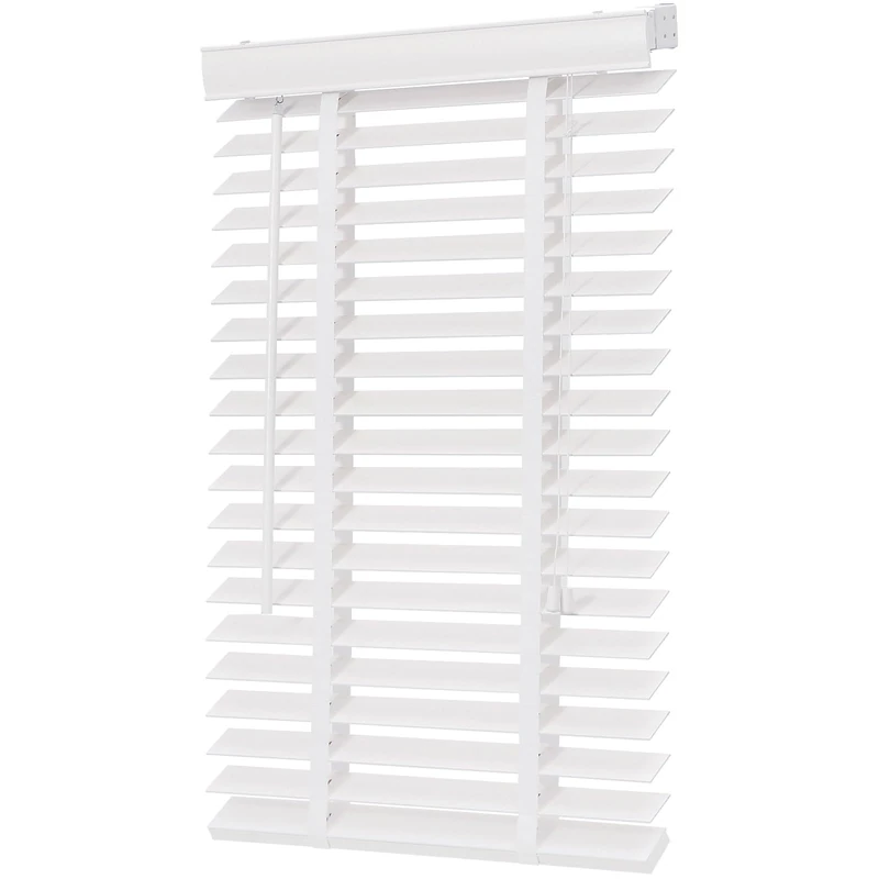Sekey Wooden Venetian Blind 50 mm Real Wood Adjustable Blinds 80 x 220 cm White