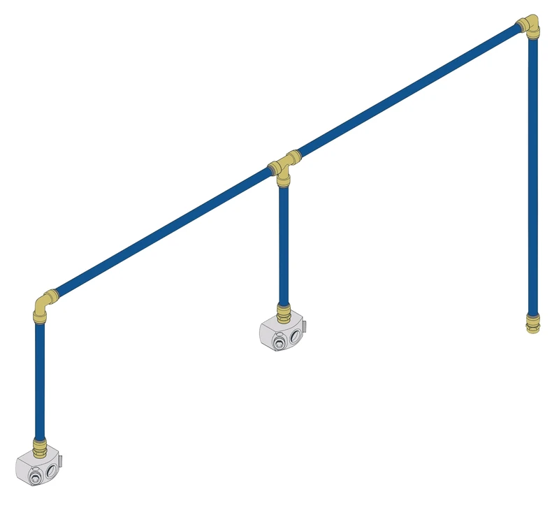 Sealey SBAKIT228, 28mm-SBAKIT228 Sharkbite 12m 2-Drop Air Supply System Kit, 28mm, Blue