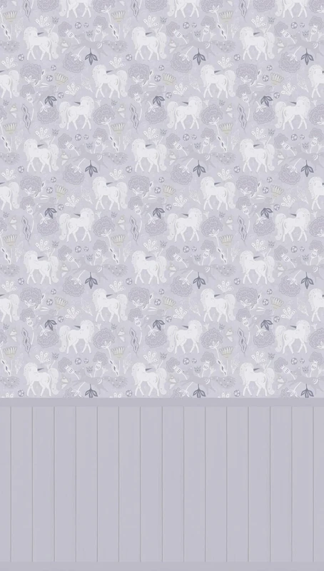A.S. Création Lilly & Luis Non-Woven Wallpaper Unicorns in Grey, Pink, White - 8,80 x 0,53 m Wallpaper for Kids Made in Germany - 770761