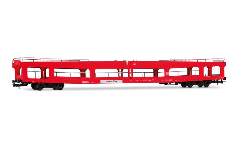 Rivarossi HR4382 DB AG, DDm 916 car transporter, "Autozug" red-grey livery, ep. V Passenger Coaches
