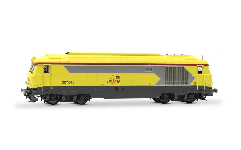 Jouef HJ2465 SNCF Infra, diesel locomotive BB 667548, yellow, ep. VI Diesel & Electric Train Packs