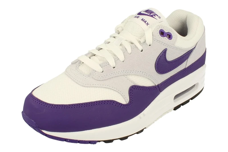 NIKE Men's Air Max 1 Sc Sneaker, White Field Purple Football Grey Black, 5 UK
