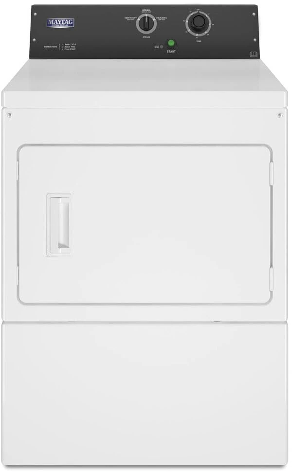 Maytag MDE20MNTGW 10.5kg American Style Vented Front Loader Dryer - White - H106 x W66 x D68.6 (cm)