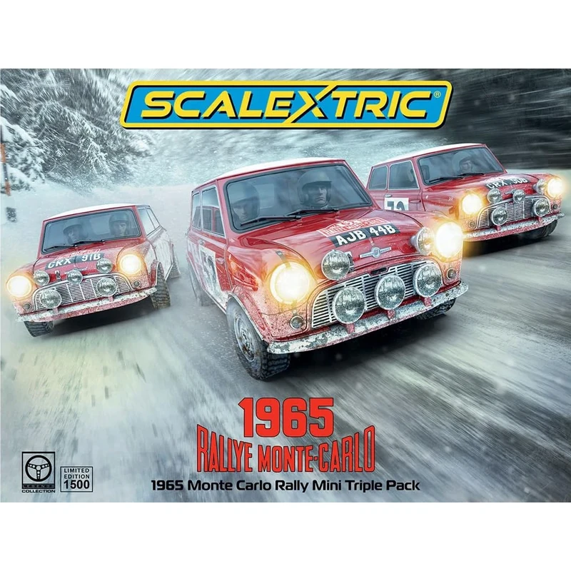 Scalextric C4488A 1965 Monte Carlo Rally Mini Triple Pack Cars - Street & Rally for ages + 3 Years, Red