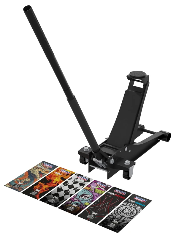 Sealey Low Entry Custom Design Trolley Jack with Rocket Lift 2 Tonne - Black - 2000CB