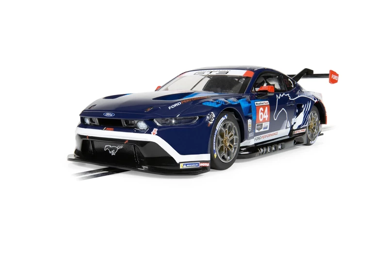 Scalextric C4503 Ford Mustang GT3 - Multimatic Motorsports Cars - World Sport Champ/Endurance for ages + 3 Years, Blue and White