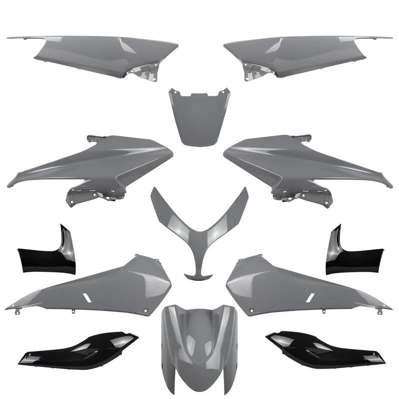 One By Camamoto Complete Plastic Fairing Set Kit for Yamaha T-Max 500 Year 2008-2009-2010-2011 in ABS 13 Pieces Nardo Gray/Grey Finance
