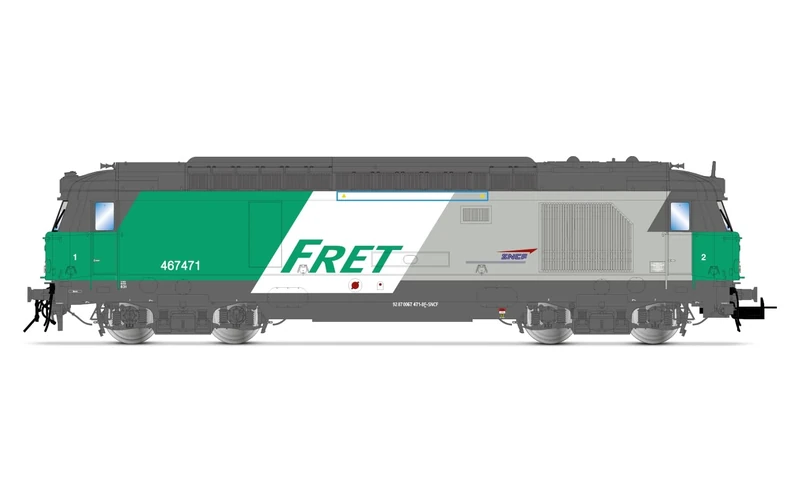 Jouef HJ2342S SNCF, diesel locomotive BB 467471, FRET livery, ep. VI, with DCC sound decoder Diesel Locomotive