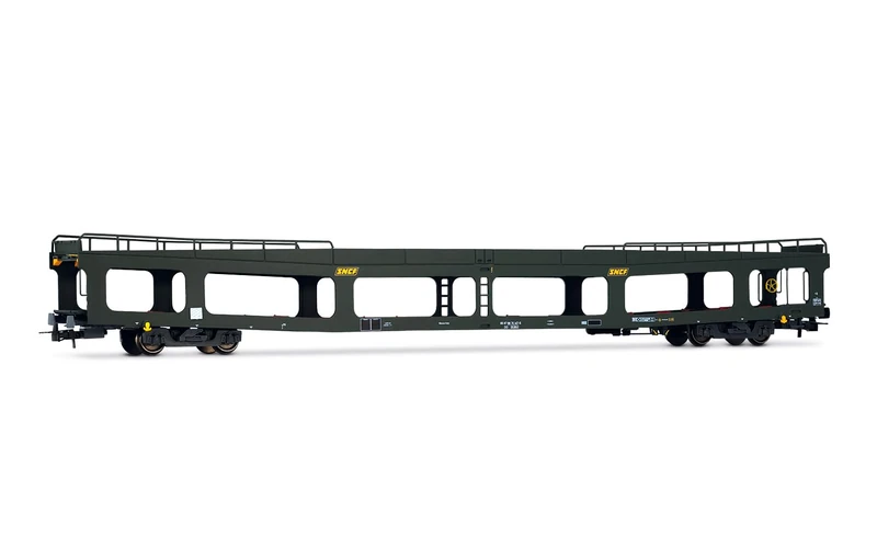 Jouef HJ4187 SNCF, DD DEV 66 car transporter, green with yellow logo Encadré, ep. IV Passenger Coaches