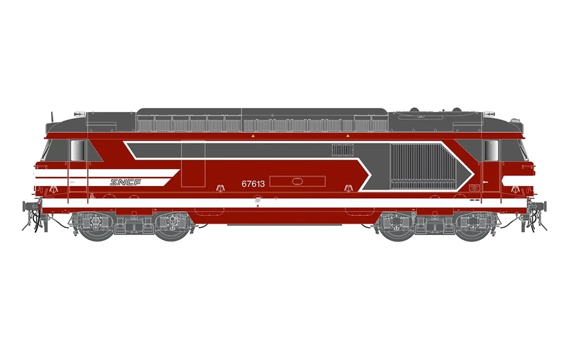 Jouef HJ2464S SNCF, BB 67413 diesel locomotive in red Capitole livery, ep. VI, with DCC sound decoder Diesel & Electric Train Packs