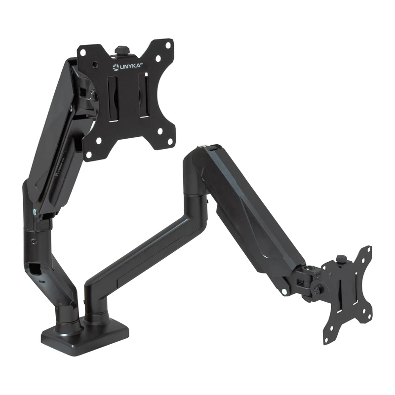 UNYKach UK1479 Universal Desk Mount with Dual Arm for Screens up to 32" with Gas Spring, Rotary, VESA Max 100 x 100 mm