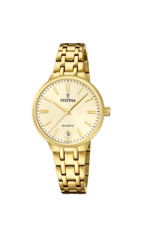 Festina Ladies Gold PVD-Plated Steel Watch with Steel Bracelet F20719/2