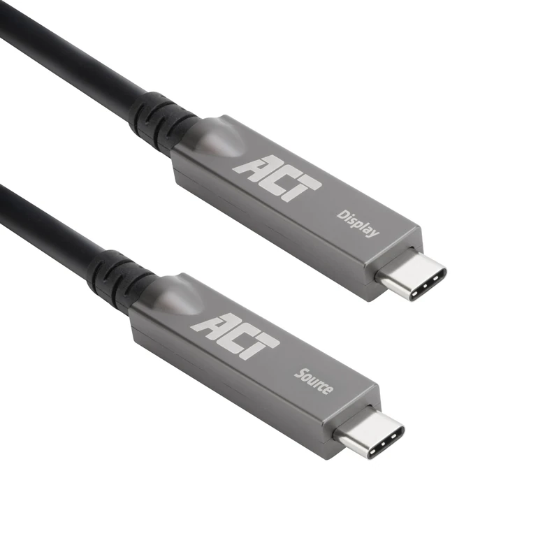 ACT AK4330 USB C Active Optical Cable (AOC) 10 m, USB C Video Cable USB 3.2 Gen2, 10 Gbps High Speed, USB C Fibre Active Optical Cable, for Touch Panels, Video Conferencing