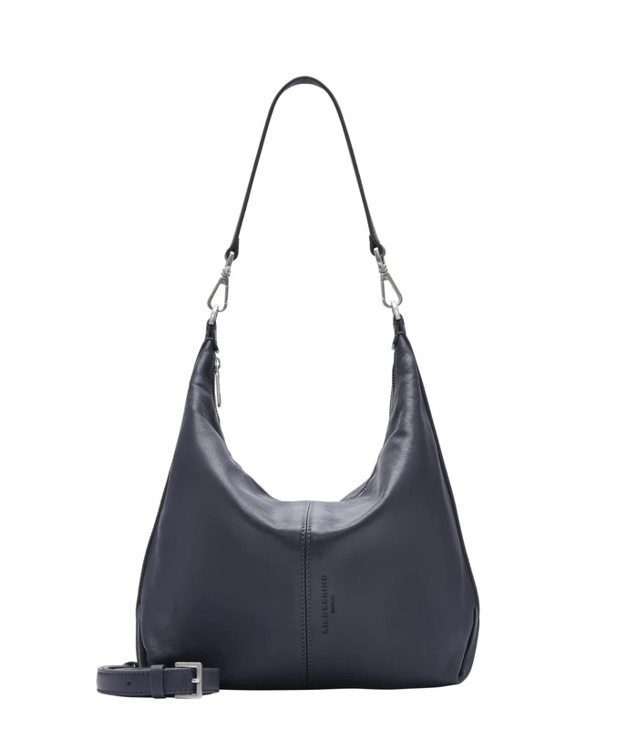 LIEBESKIND BERLIN Leather shoulder bag Noos Paris Hobo Bag Cobalt Night dark blue