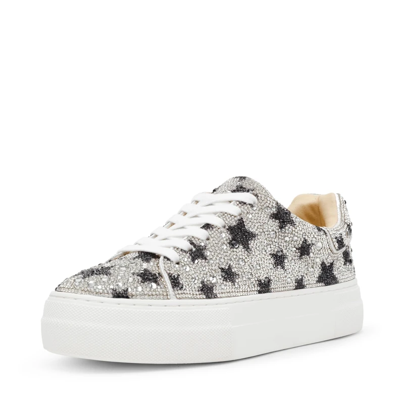 Betsey Johnson Women's Sidny Sneaker, Black Star, 3 UK