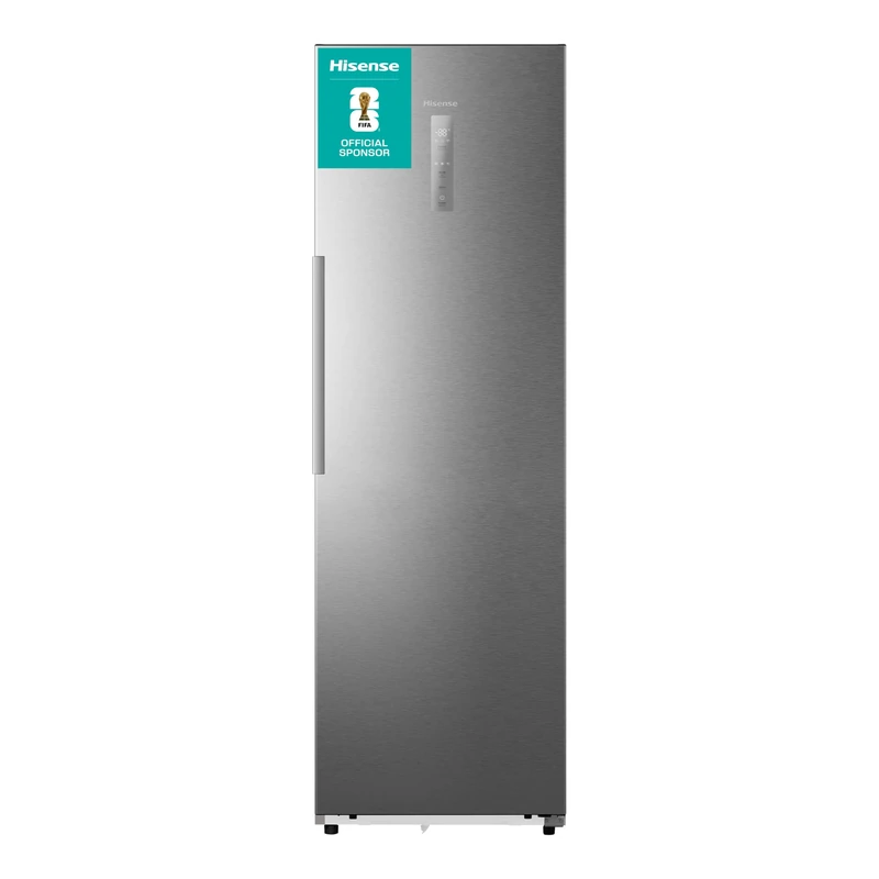 Hisense – Hi3 Upright Freezer 1 Door Kitchen Fit, Class E, 312L, H185.5 cm x W59.5 cm x D62.7 cm, FT3K310SAIE Stainless Steel, Bottom Ventilation, Metal-Tech Cooling