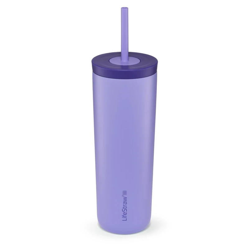 LifeStraw Go Series Tumbler 18oz Stainless Steel Thistle Purple