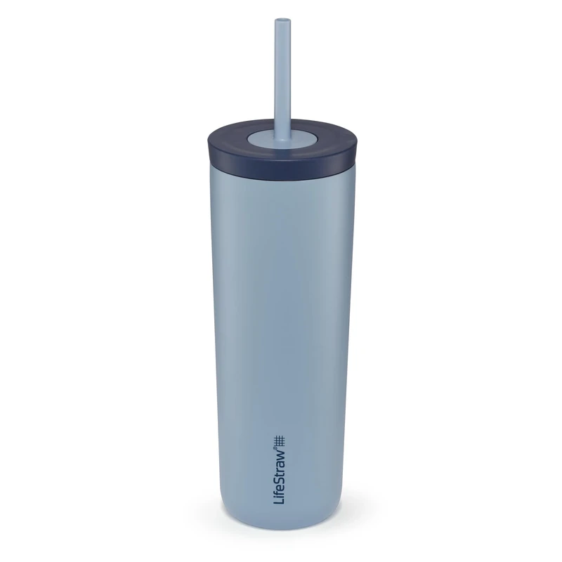 LifeStraw Go Series Tumbler 18oz Stainless Steel Icelandic Blue