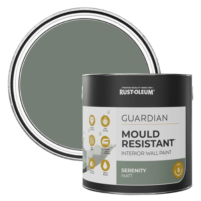 Rust-Oleum Green Guardian Mould Resistant Wall Paint - Serenity 2.5L