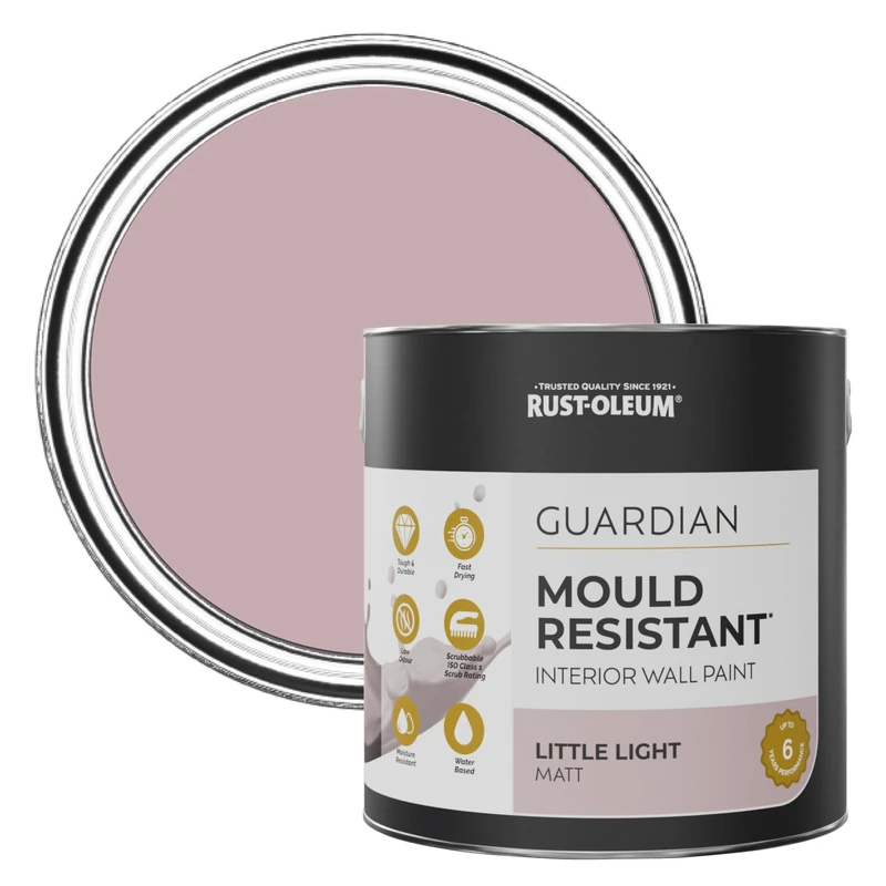 Rust-Oleum Pink Guardian Mould Resistant Wall Paint - Little Light 2.5L