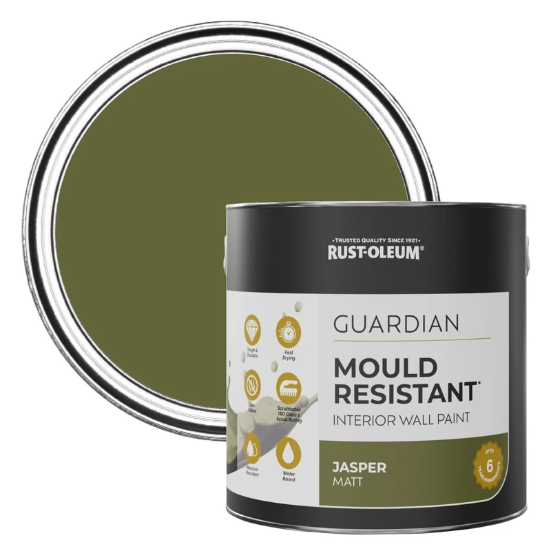 Rust-Oleum Green Guardian Mould Resistant Wall Paint - Jasper 2.5L