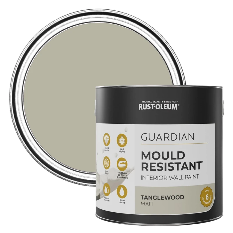 Rust-Oleum Brown Guardian Mould Resistant Wall Paint - Tanglewood 2.5L