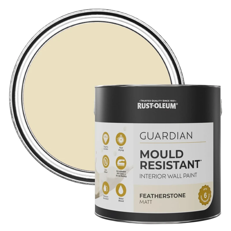Rust-Oleum Beige Guardian Mould Resistant Wall Paint - Featherstone 2.5L