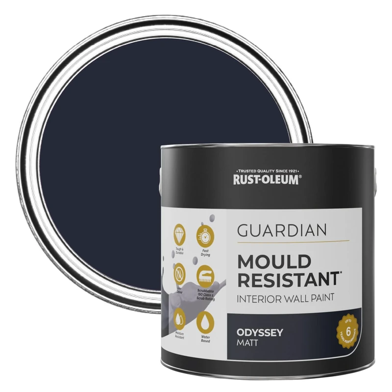 Rust-Oleum Blue Guardian Mould Resistant Wall Paint - Odyssey 2.5L