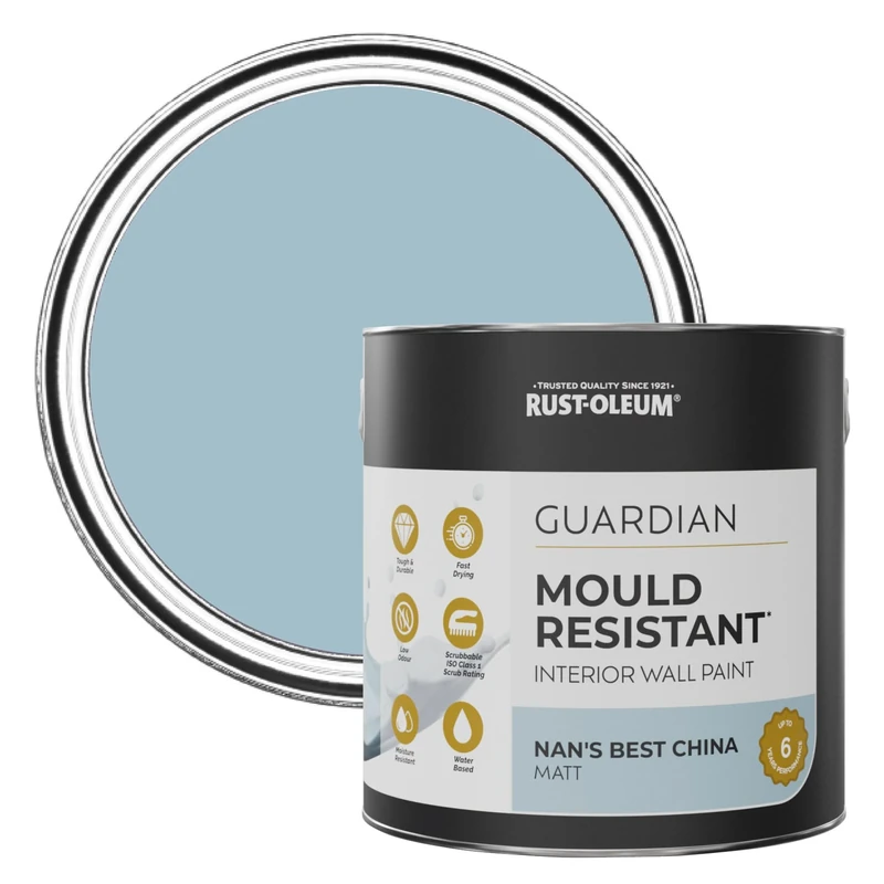 Rust-Oleum Blue Guardian Mould Resistant Wall Paint - Nan's Best China 2.5L