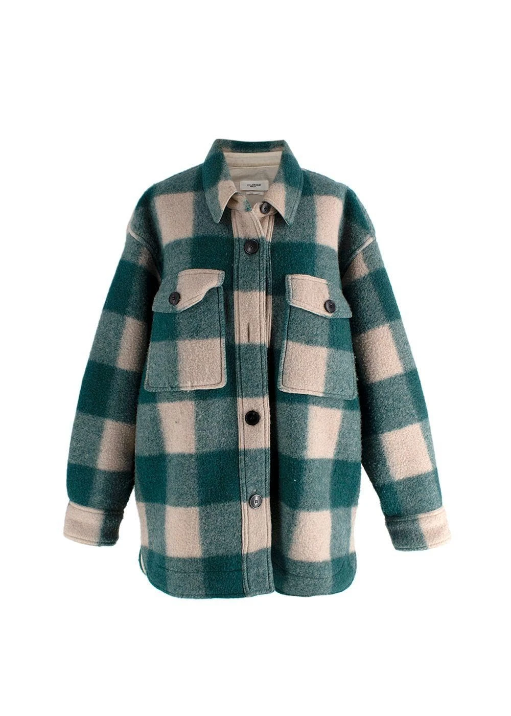 Isabel Marant Pre-loved Green Harveli Short Checked Jacket